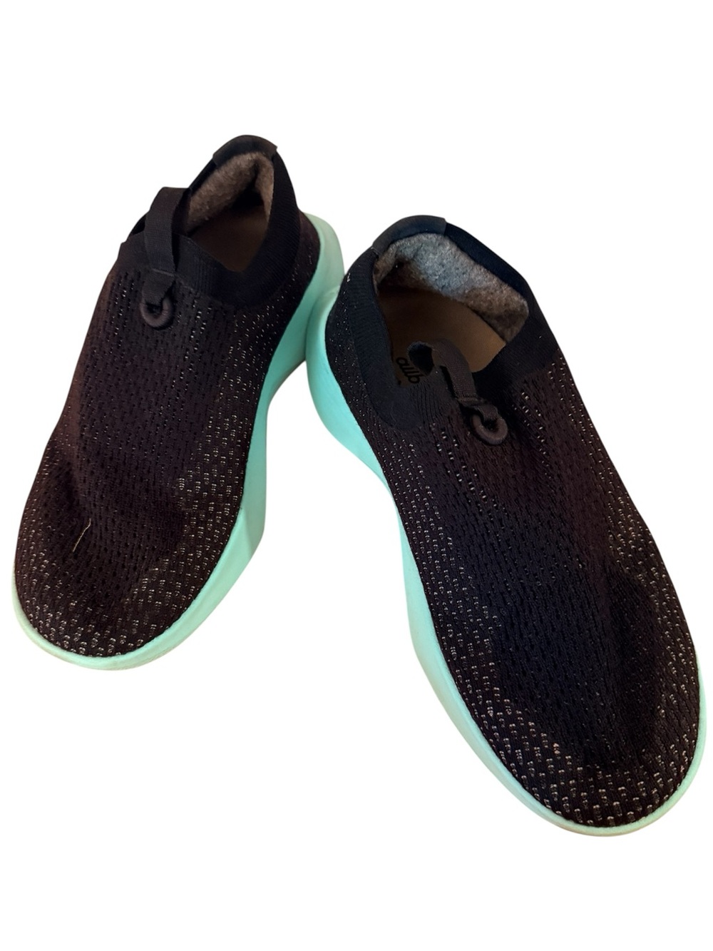 Allbirds Tree Dasher Relay Sneakers Black and Teal Colors, size 6.5